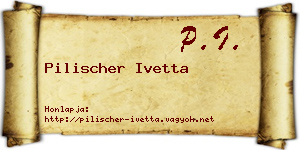 Pilischer Ivetta névjegykártya